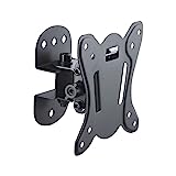 PureMounts FM10-100 Soporte de pared para TV con 33-69cm (13-27'), VESA: 100x100, inclinable:...
