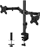 BONTEC Soporte Monitor Doble para Monitor 13-27 Pulgadas LED/LCD, Soporte 2 Monitores Peso Máximo...